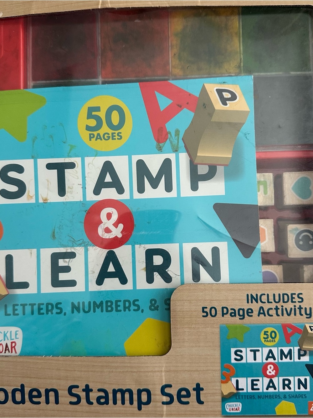 Stamp & Learn Wooden Stamp Set: 47 Steps & 50 Pages Activity Book - Picture 6 of 13